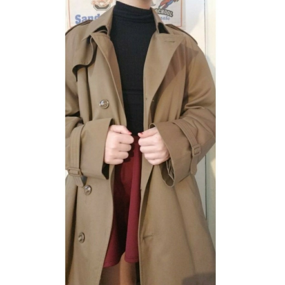 Brown trench coat